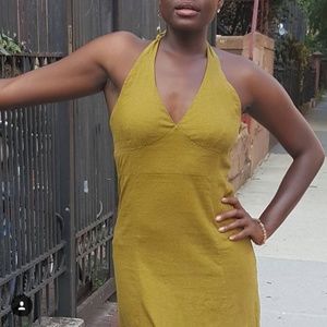 Halter Linen Dress